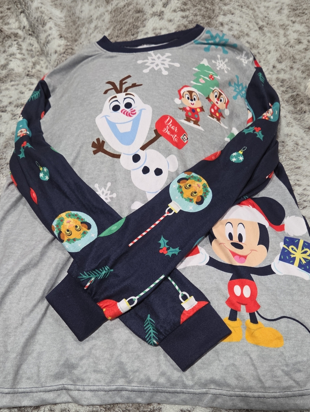 Disney Christmas Pajama Set featuring Mickey Mouse & Olaf